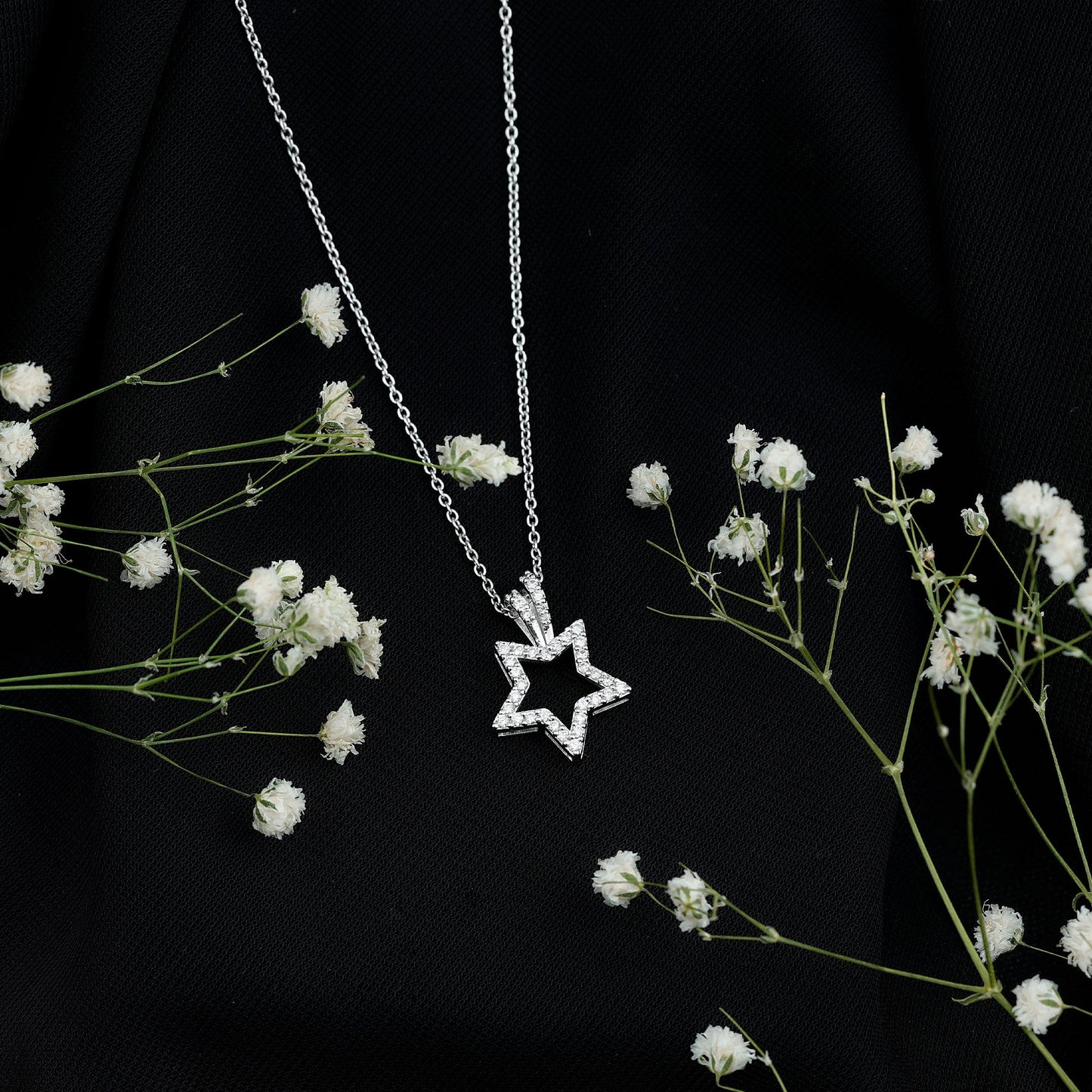 Certified Moissanite Star Shape Pendant