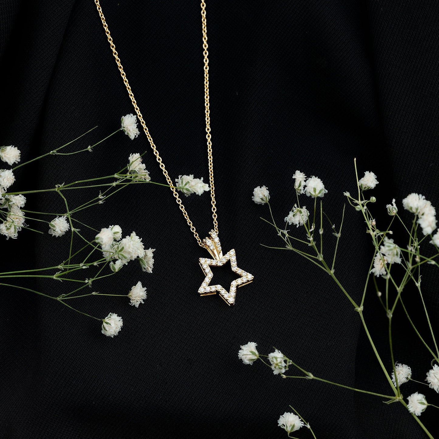 Certified Moissanite Star Shape Pendant