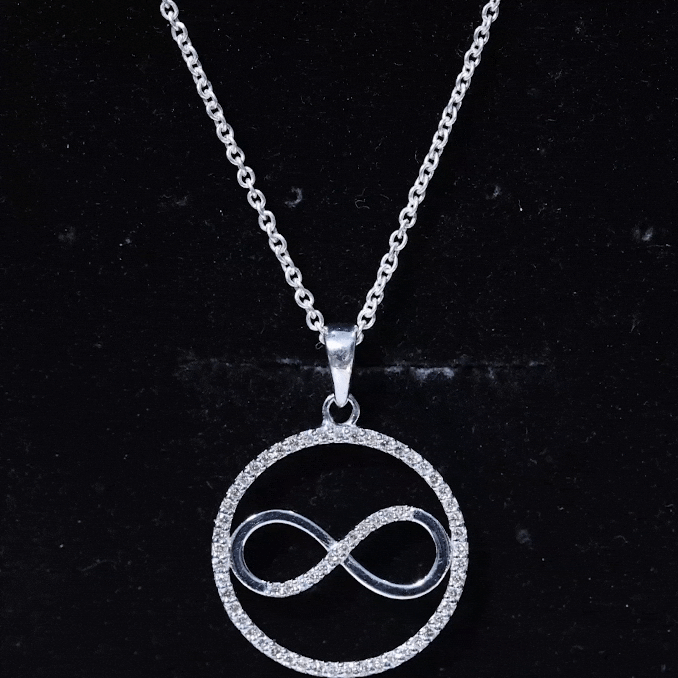 Diamonds Infinity Eternity Pendant Necklace