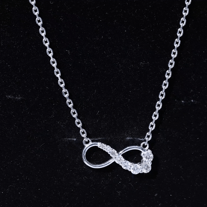 Diamond Infinity Pendant Necklace For Women