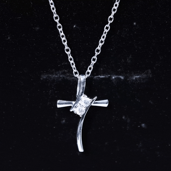 Diamond Cross Pendant Necklace for Women