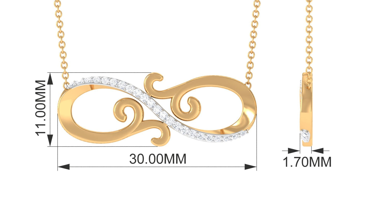 Certified Diamond Infinity Necklace in Prong Setting