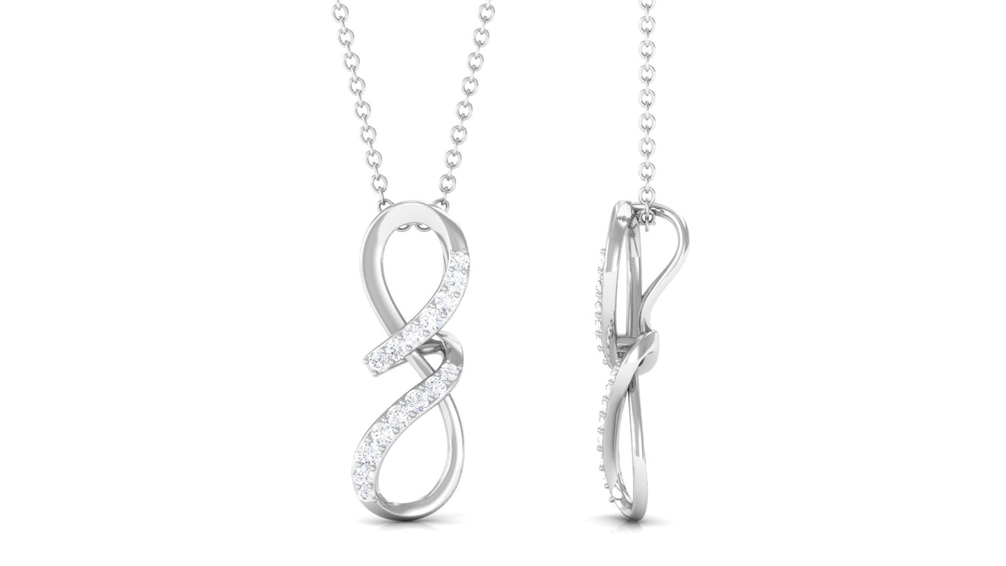 Certified Diamond Twisted Infinity Necklace