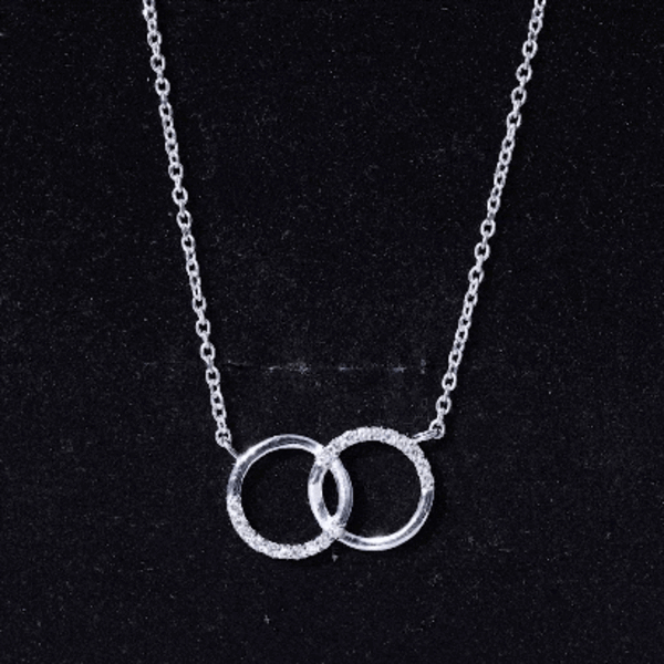 Certified Diamond Circle Pendant Necklace