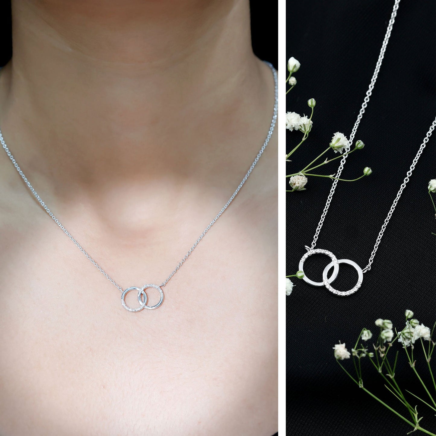 Certified Diamond Circle Pendant Necklace