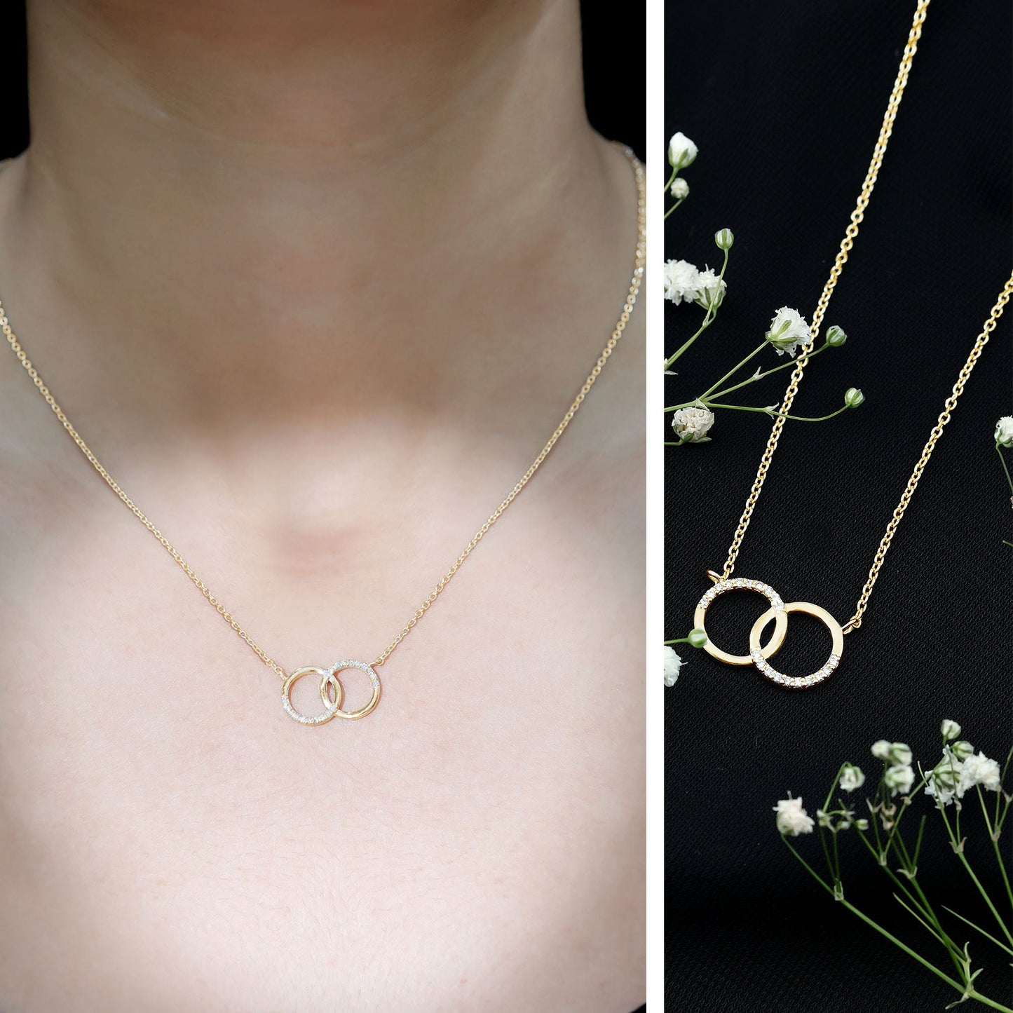 Certified Diamond Circle Pendant Necklace