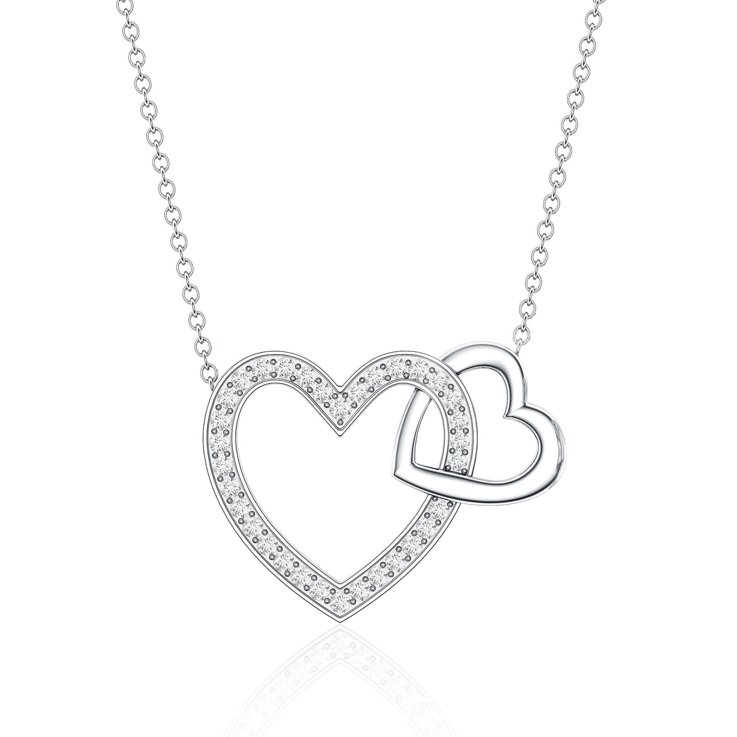 Diamond 2 Heart Promise Necklace