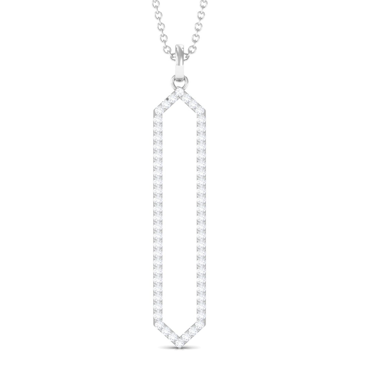 Certified Diamond Geometric Necklace For Women