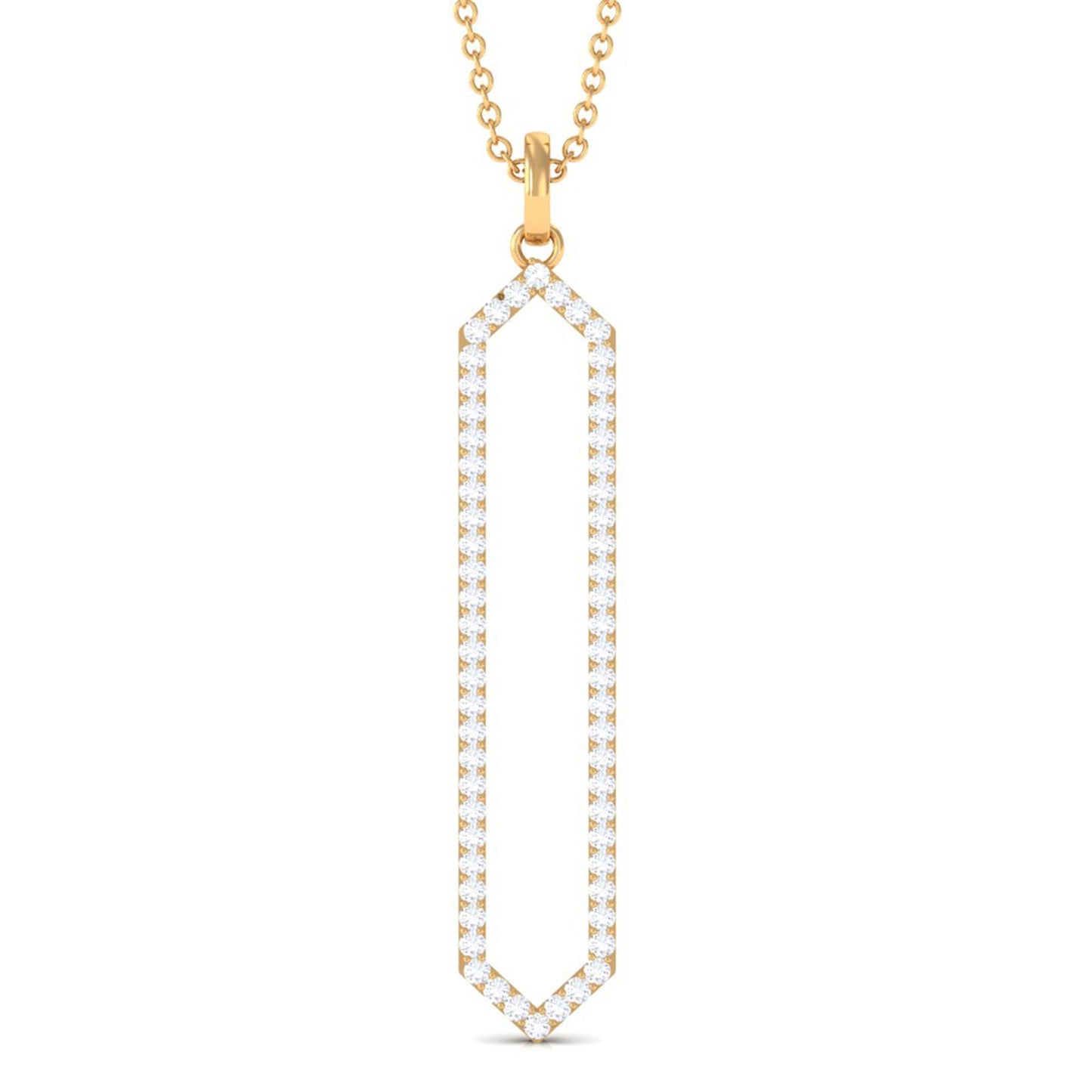 Certified Diamond Geometric Necklace For Women
