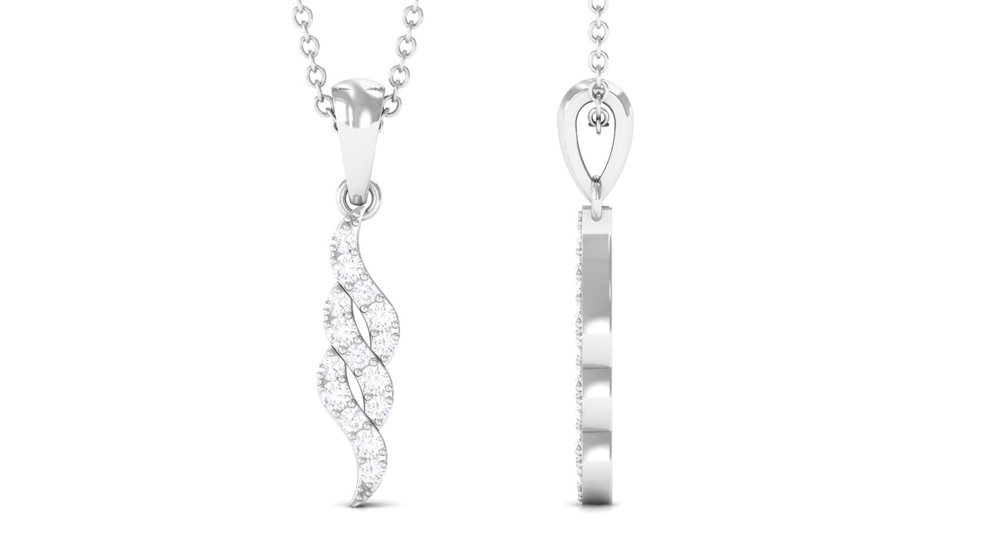 Diamond Contemporary Pendant Necklace