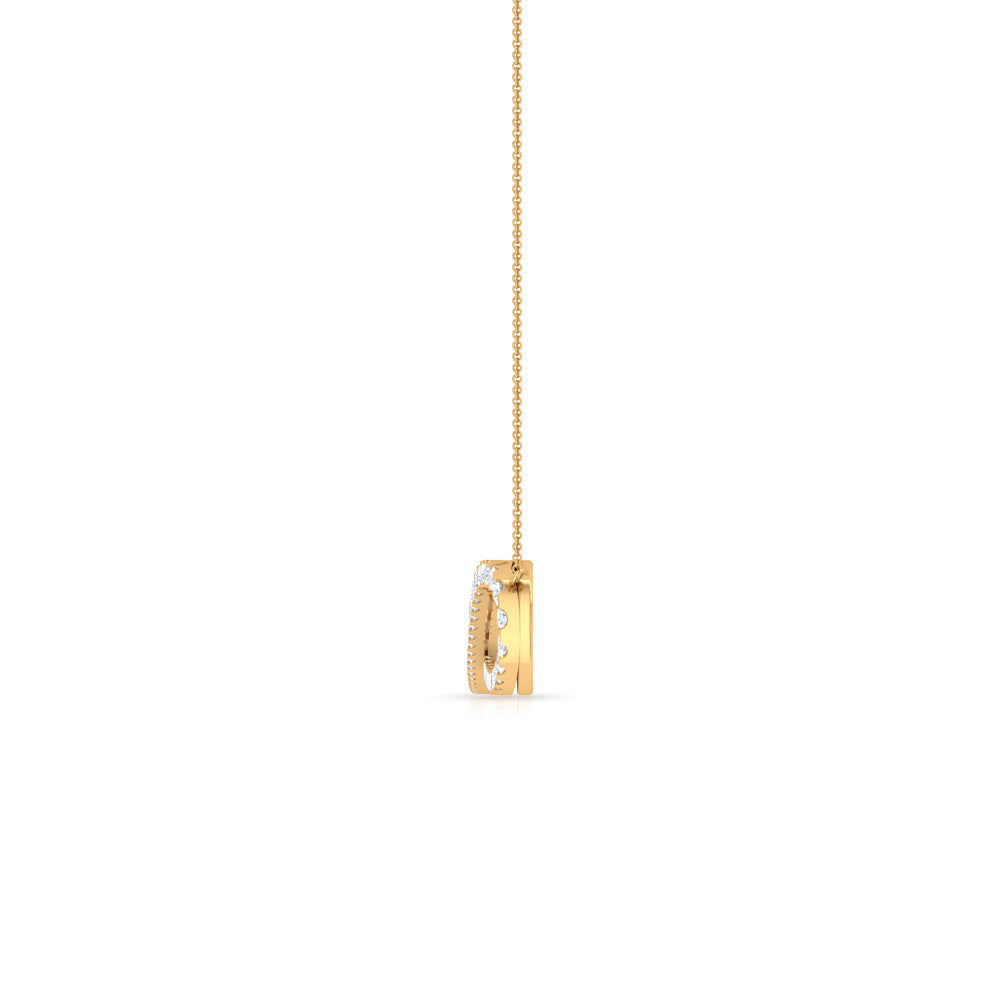 Diamond Sideway Infinity Pendant Necklace