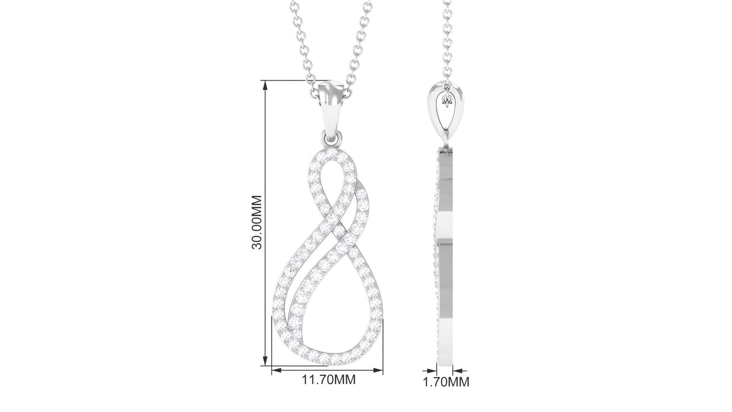Certified Diamond Infinity Pendant in Pave Setting
