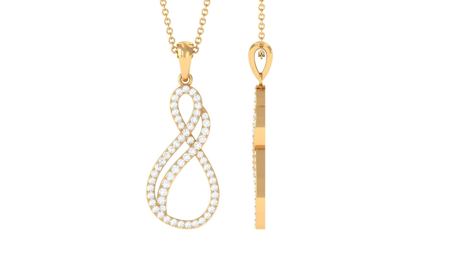 Certified Diamond Infinity Pendant in Pave Setting