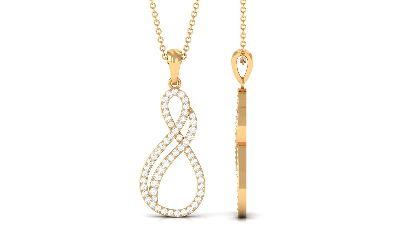 Certified Diamond Infinity Pendant in Pave Setting