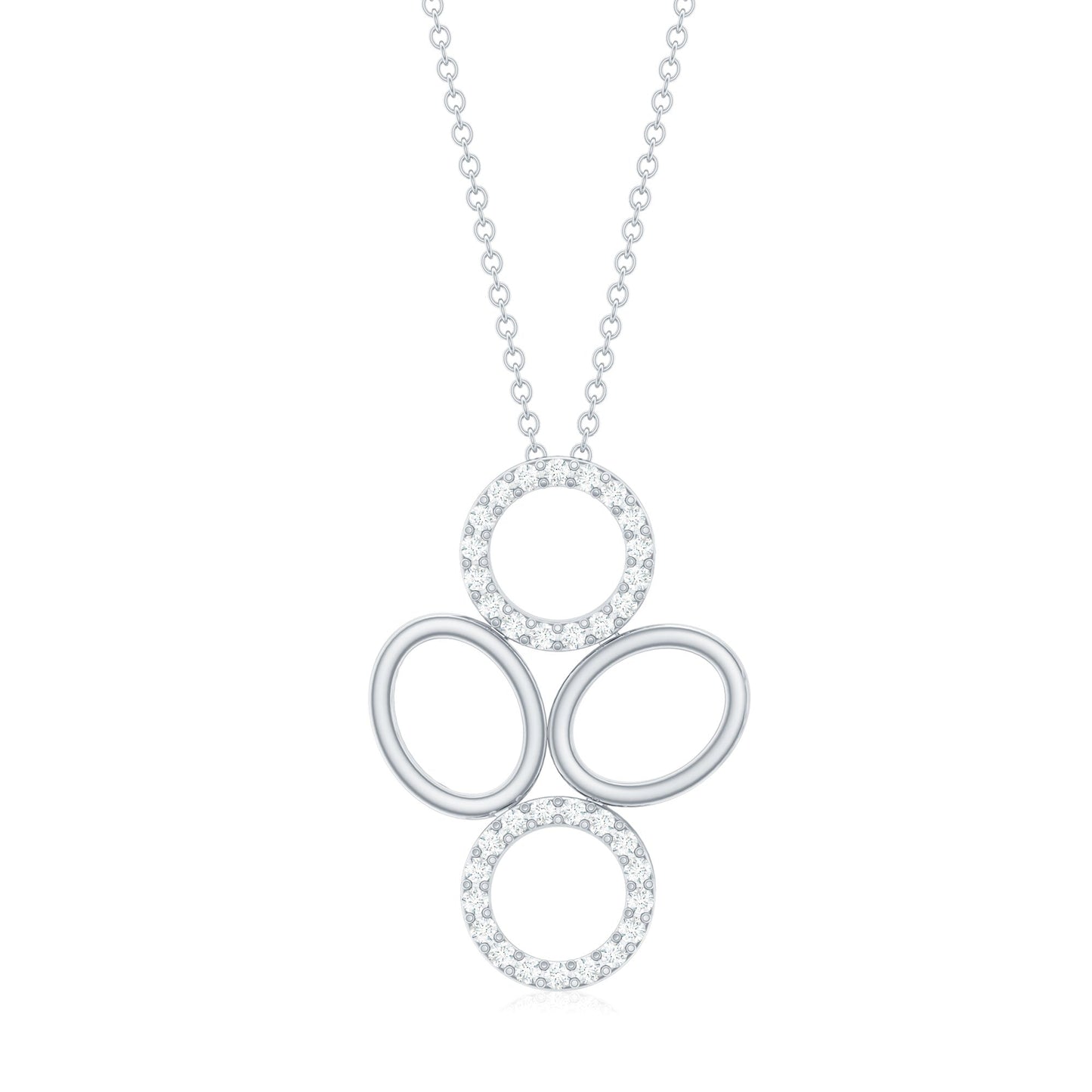 Certified Diamond Contemporary Necklace For Her