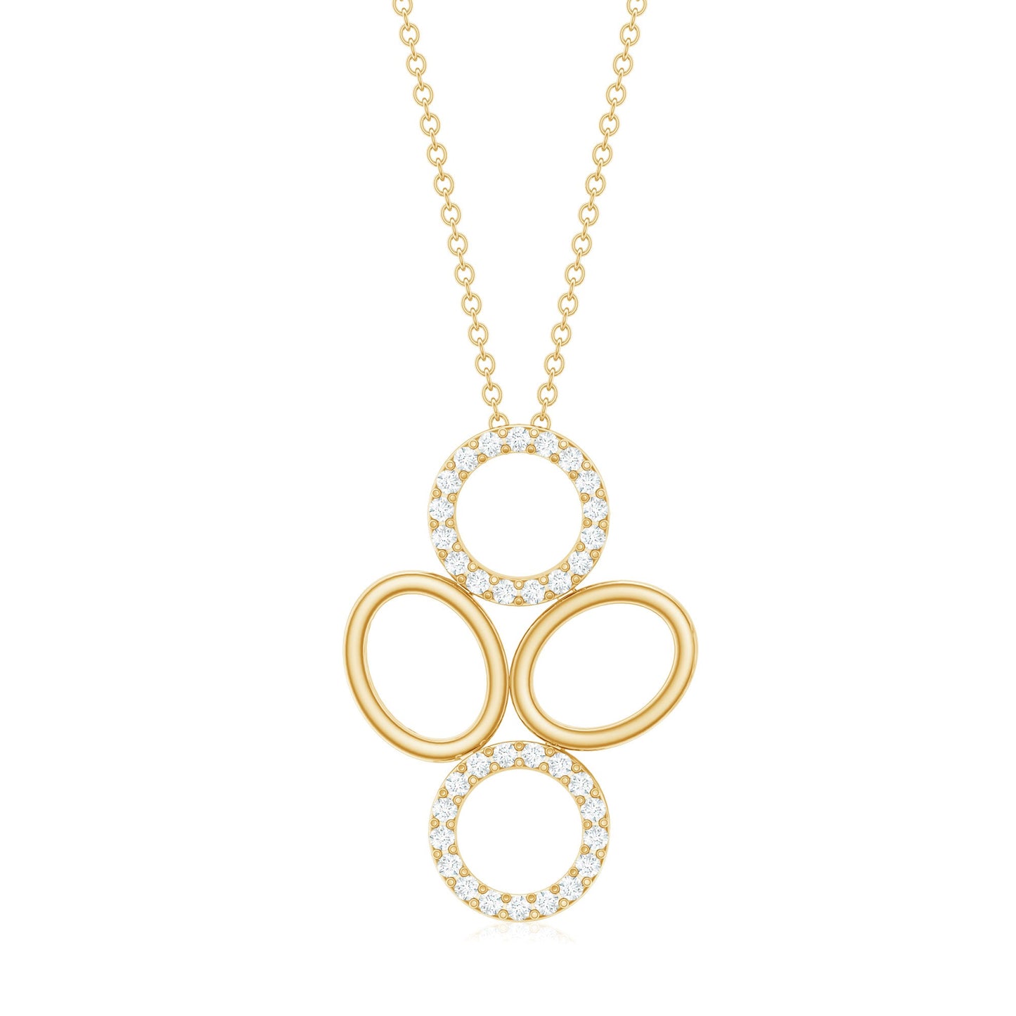 Certified Diamond Contemporary Necklace For Her