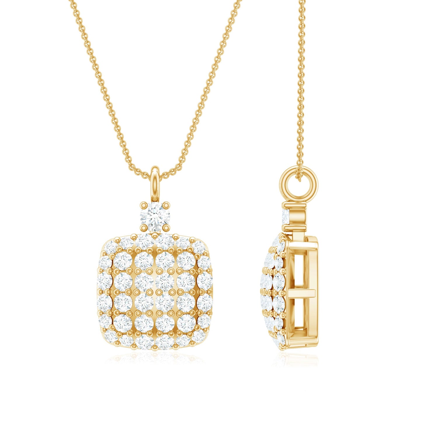 Certified Brilliant Cut Diamond Pendant Necklace
