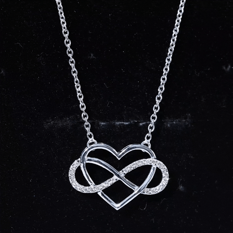 Certified Diamond Infinity Heart Necklace