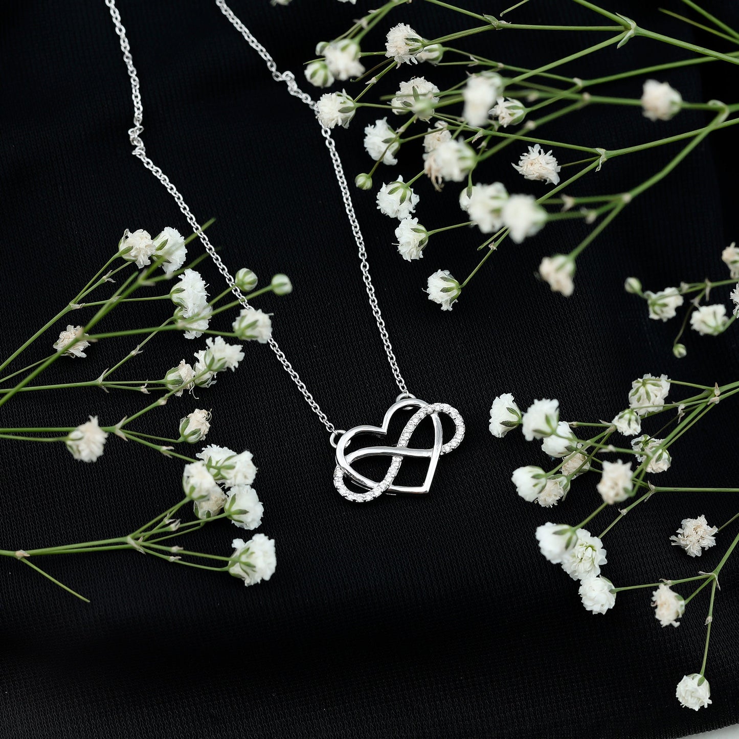 Certified Diamond Infinity Heart Necklace