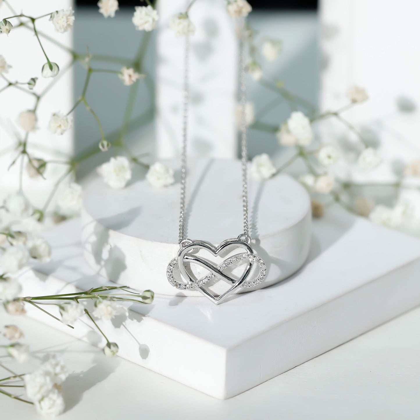 Certified Diamond Infinity Heart Necklace