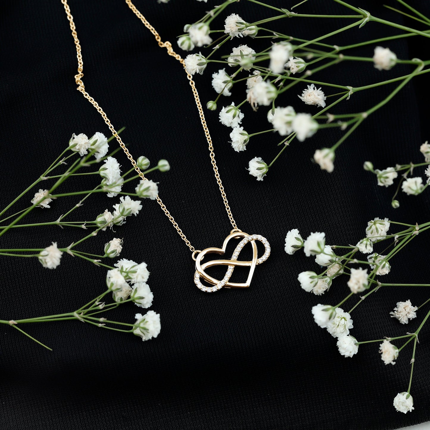 Certified Diamond Infinity Heart Necklace
