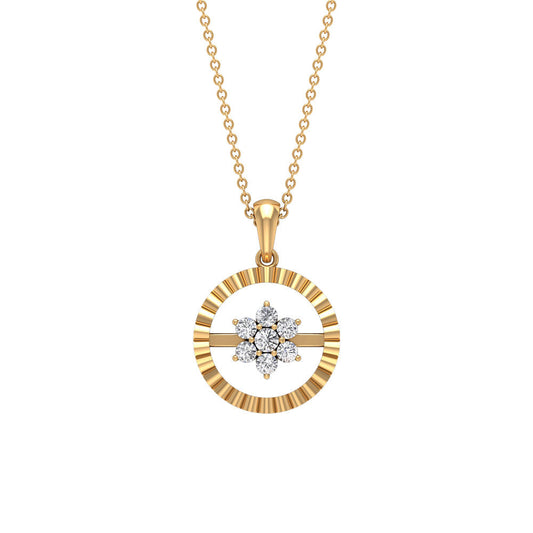 Diamond Flower Cluster Necklace for Women