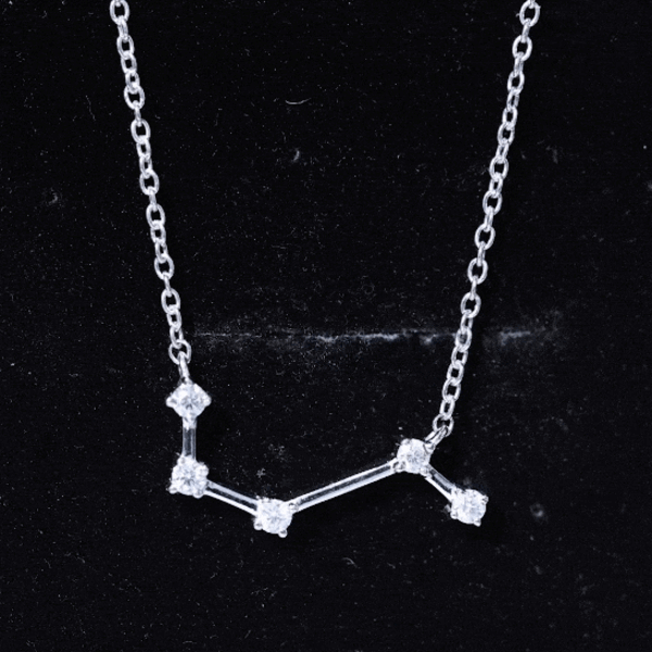 Moissanite Aries Constellation Necklace for Women