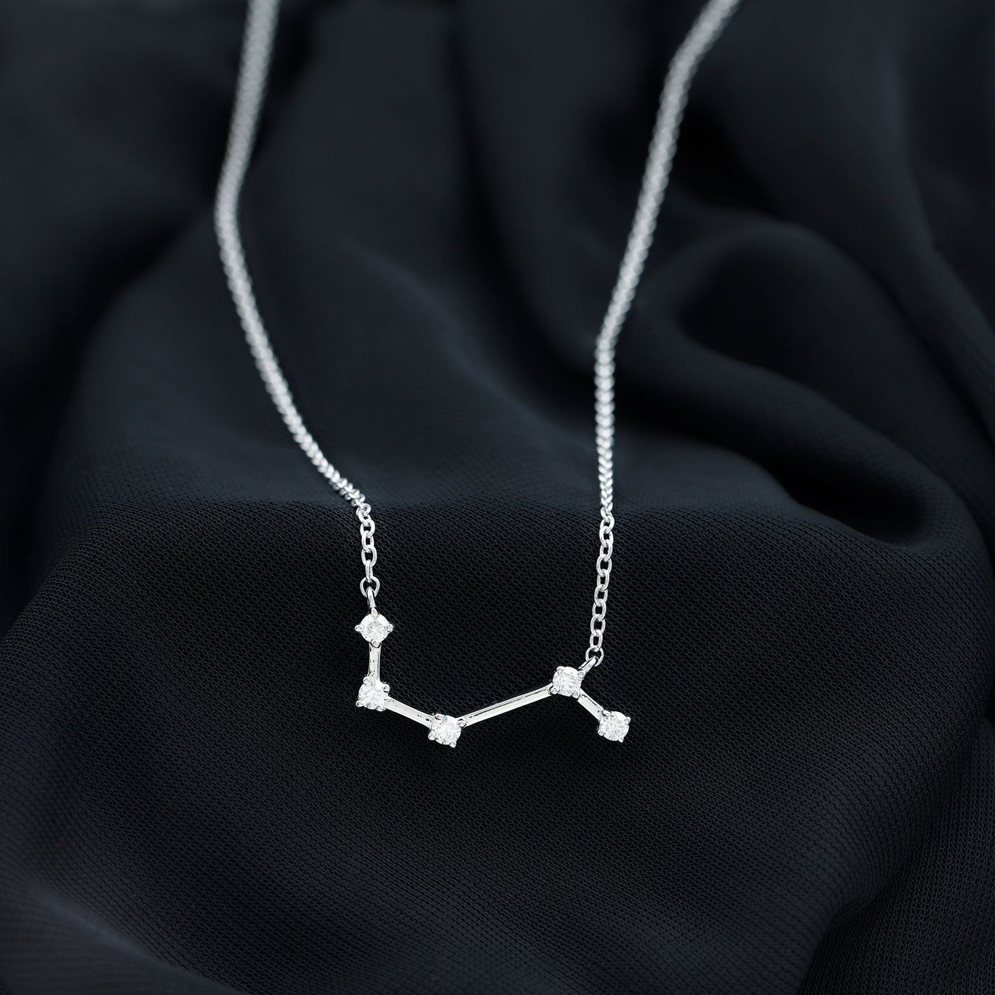 Moissanite Aries Constellation Necklace for Women