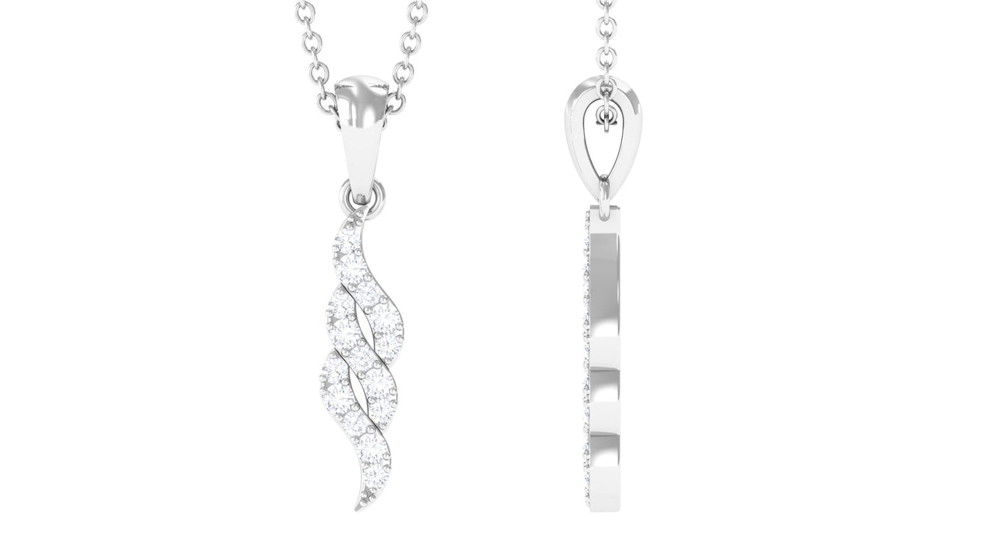 Diamond Contemporary Pendant Necklace