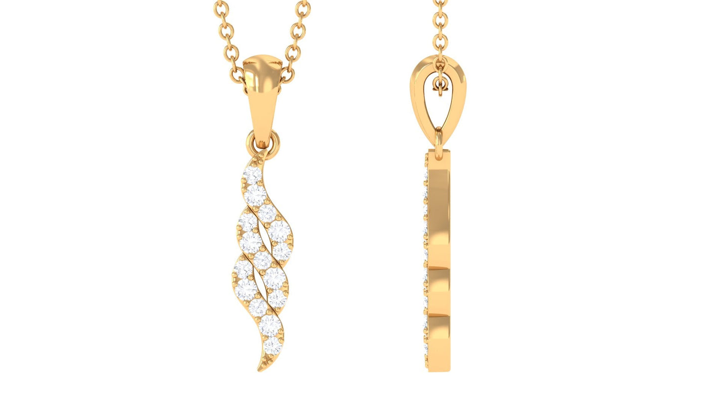 Diamond Contemporary Pendant Necklace