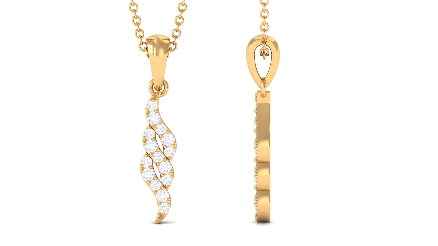 Diamond Contemporary Pendant Necklace