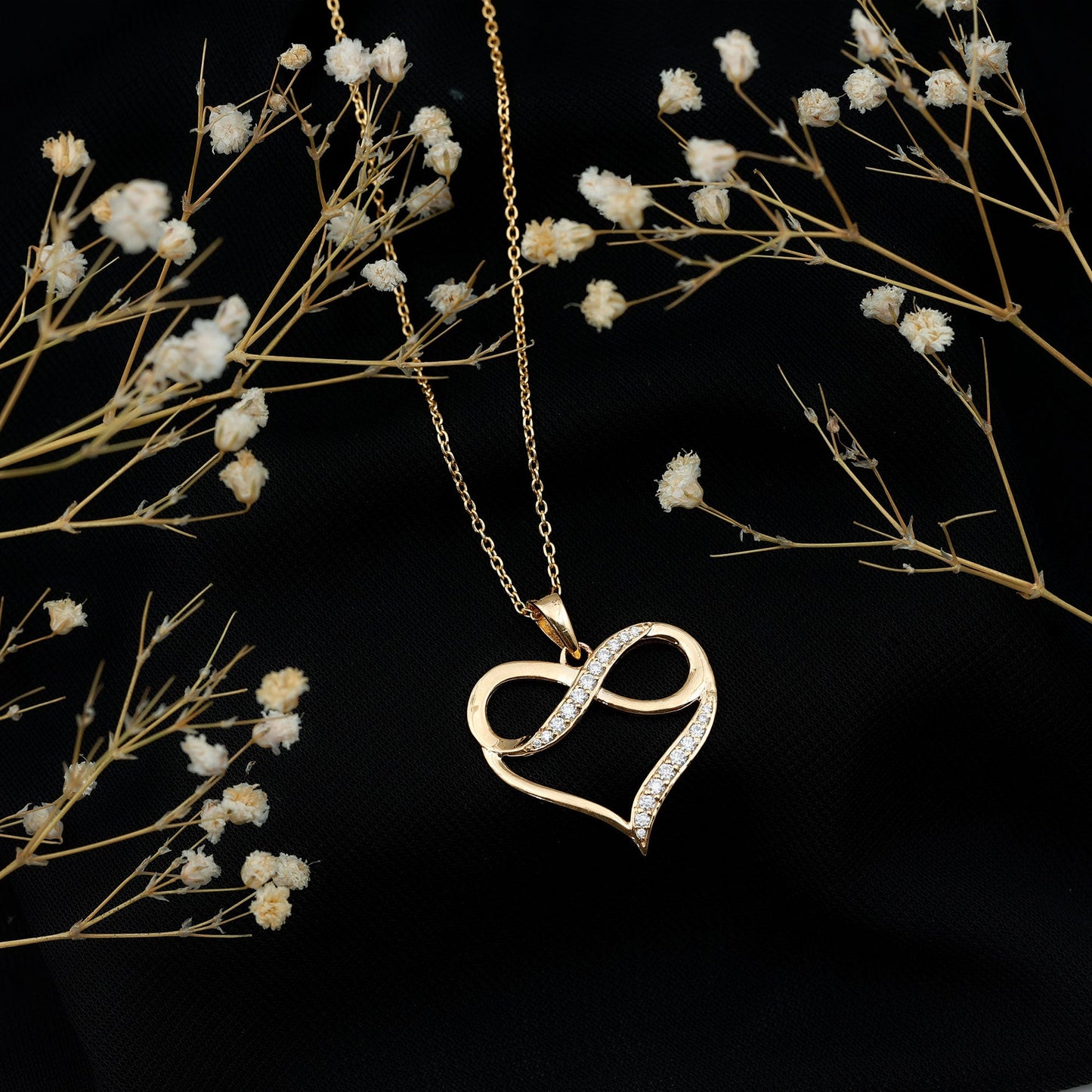 Certified Lab Grown Diamond Infinity Heart Necklace For Women