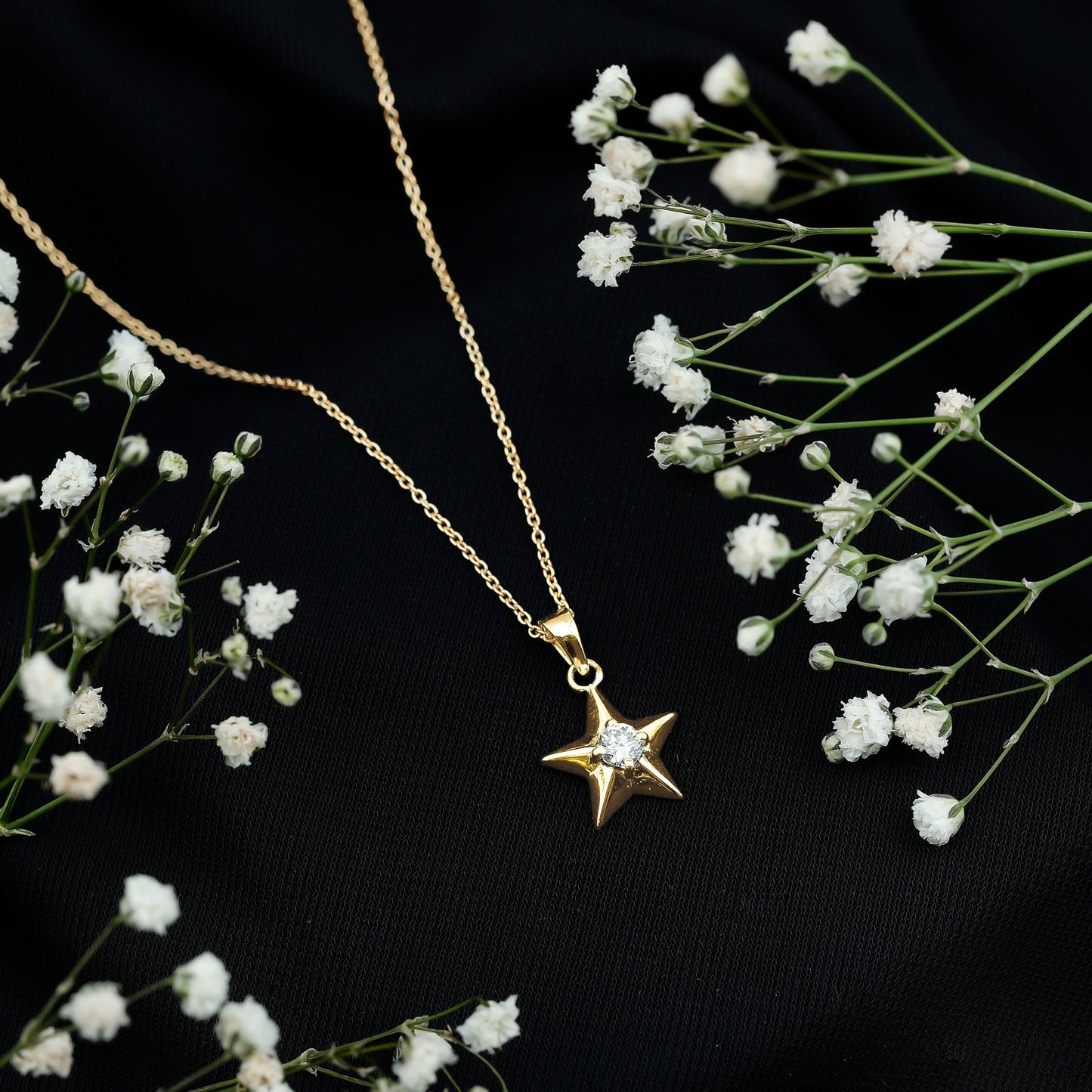 Certified Lab Grown Diamond Star Pendant Necklace For Her
