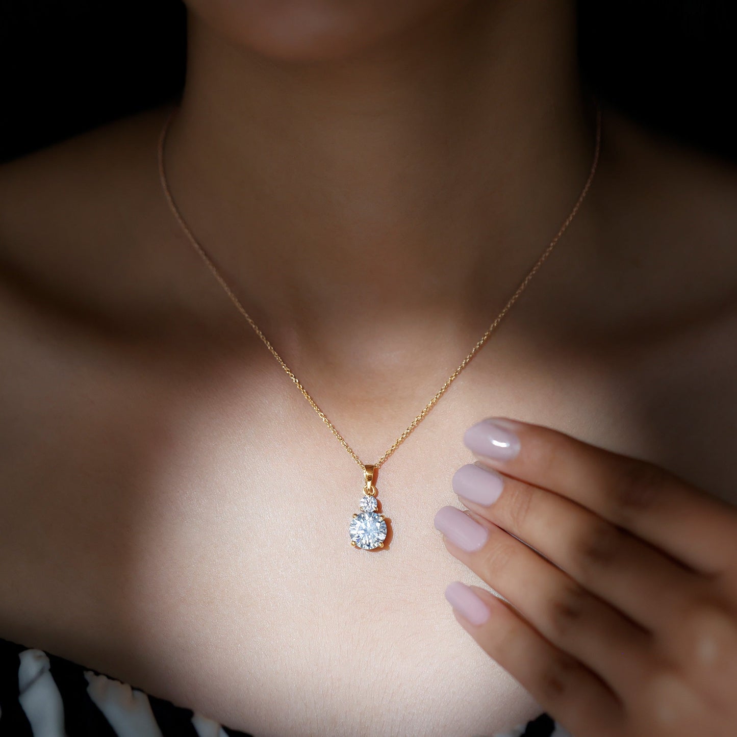 Certified 3 Carat Lab Grown Diamond Pendant Necklace For Women