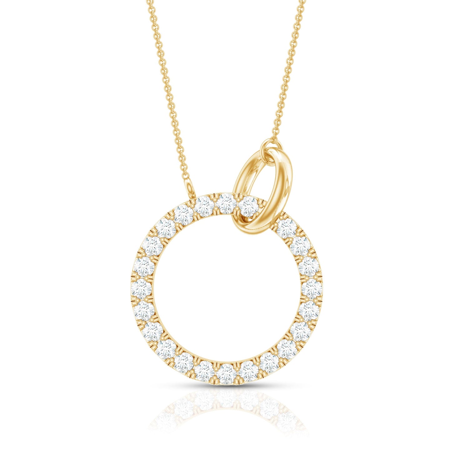 Natural Diamond Eternity Necklace for Women