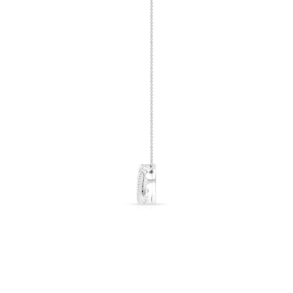 Diamond Sideway Infinity Pendant Necklace