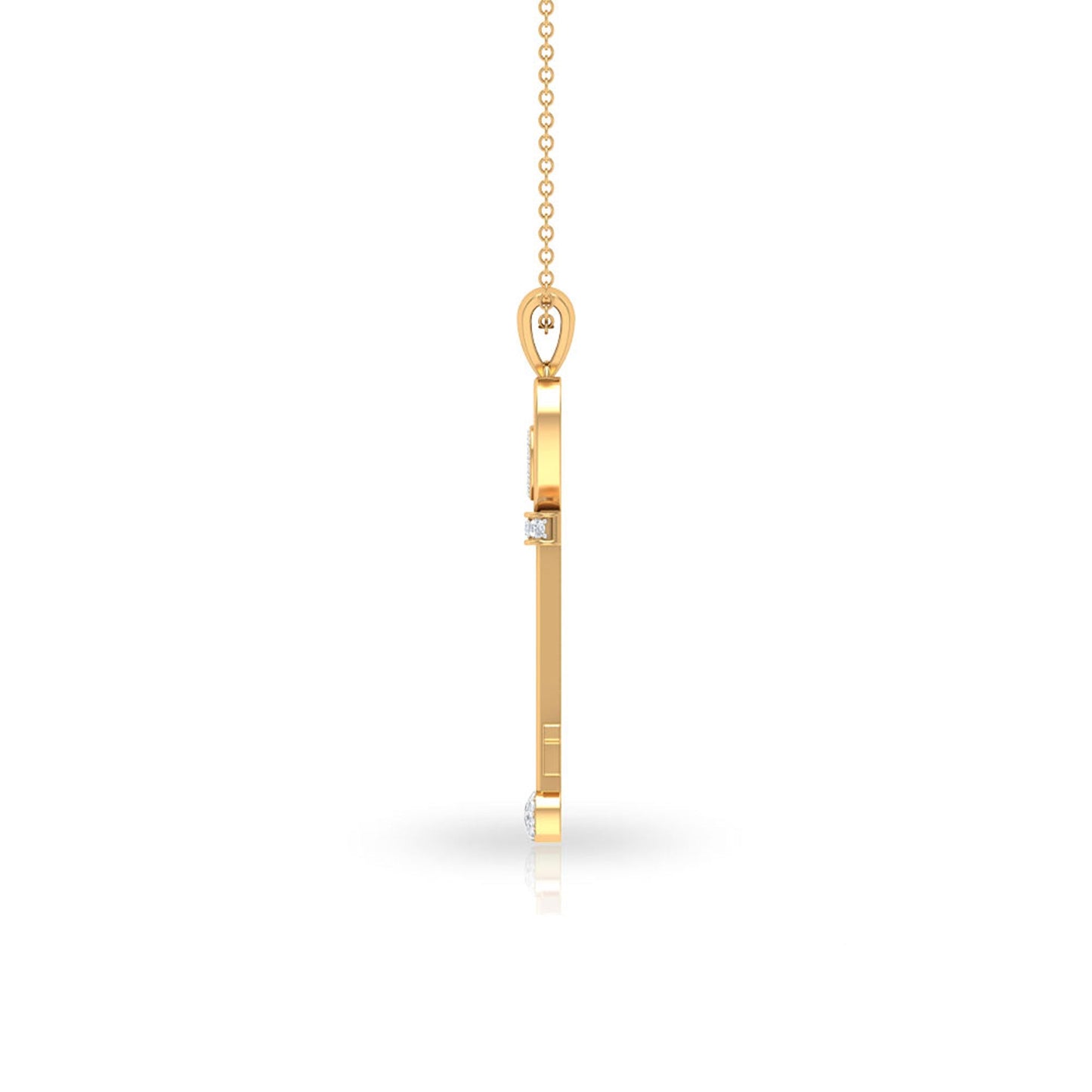 Vintage Style Diamond Key Necklace For Women