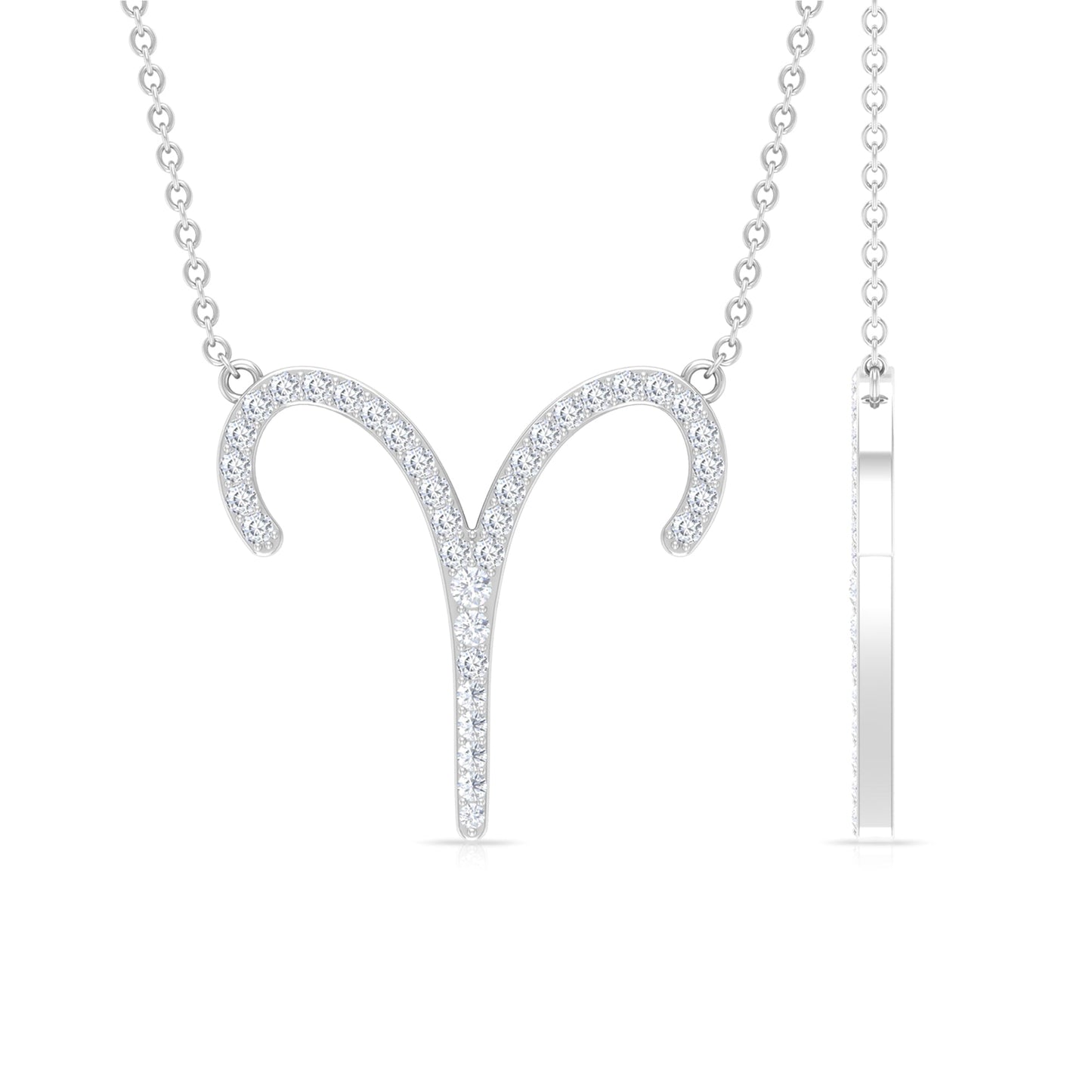 Certified Lab Grown Diamond Aries Astrology Necklace