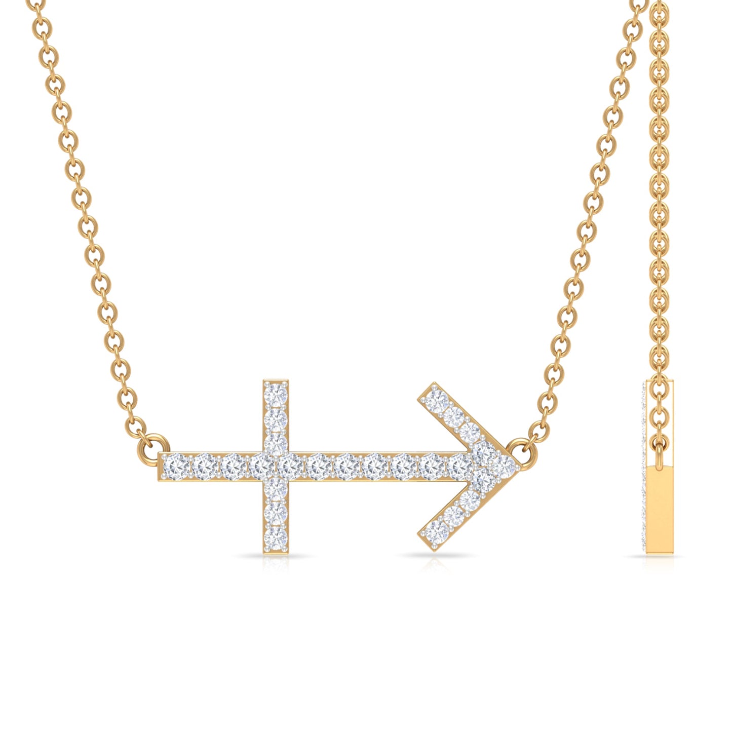 Lab Grown Diamond Sagittarius Zodiac Necklace