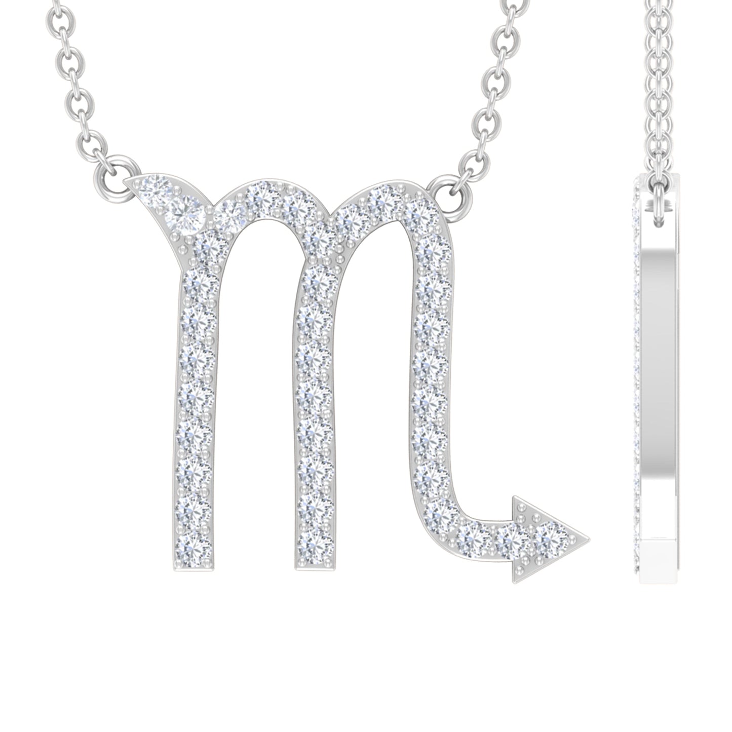 Certified Lab Grown Diamond Scorpio Zodiac Necklace