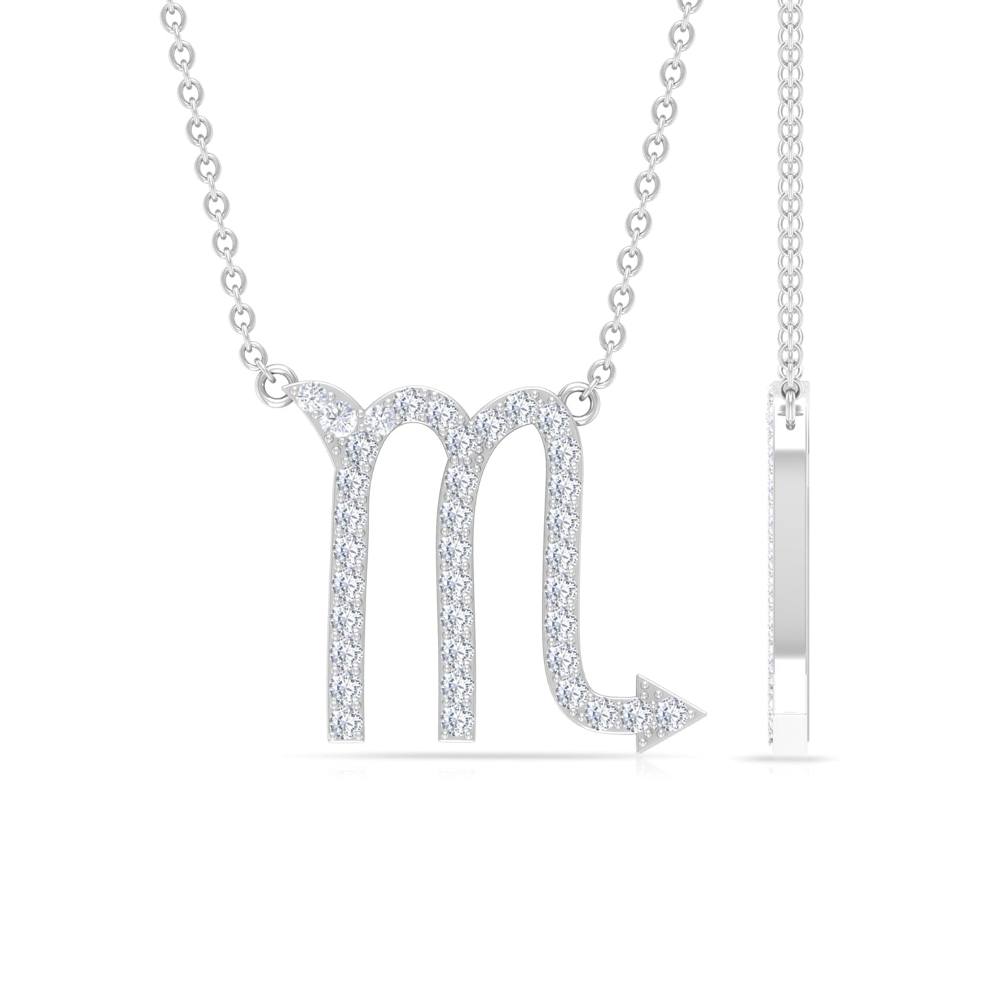 Certified Lab Grown Diamond Scorpio Zodiac Necklace
