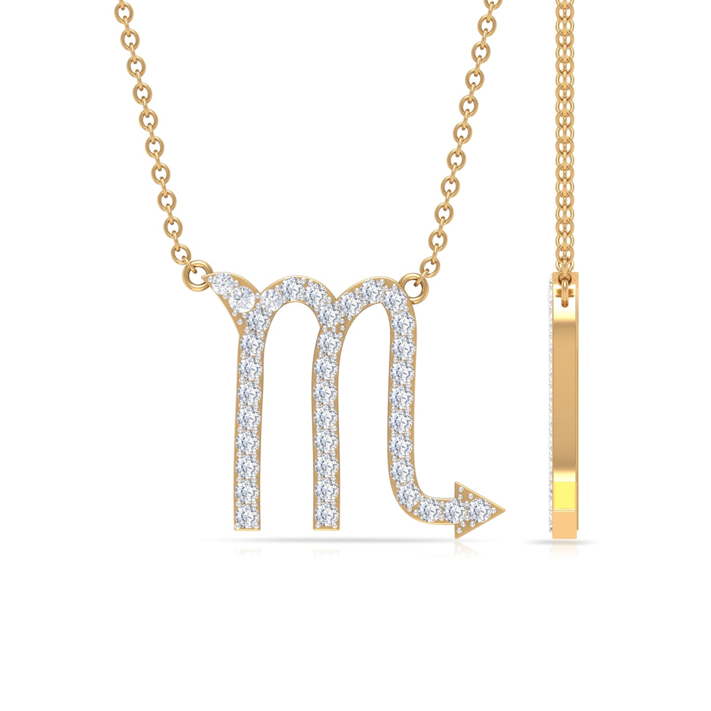 Certified Lab Grown Diamond Scorpio Zodiac Necklace