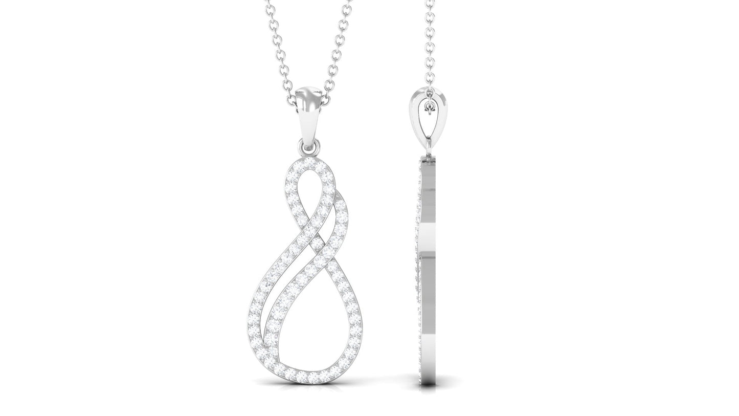 Certified Diamond Infinity Pendant in Pave Setting