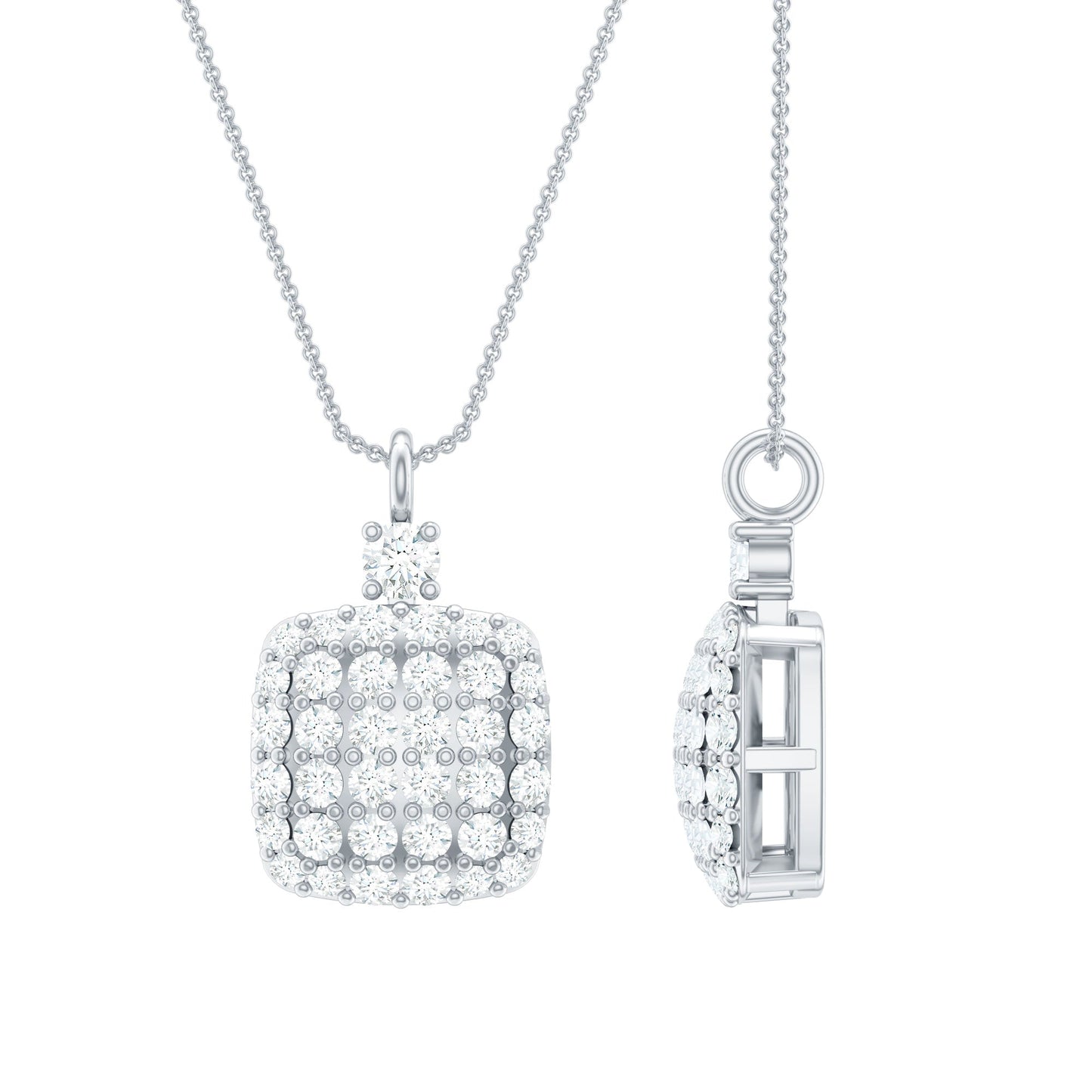 Certified Brilliant Cut Diamond Pendant Necklace