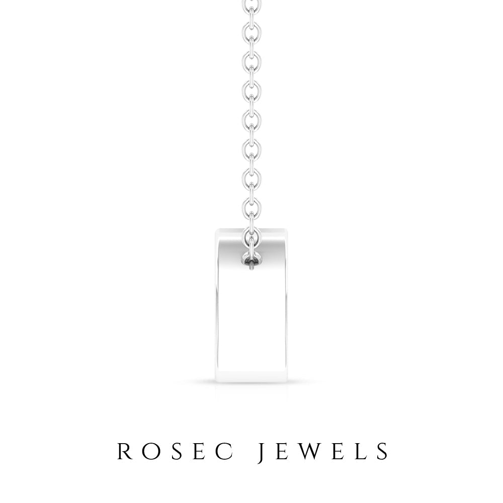 Pear Shape Real Diamond Solitaire Necklace