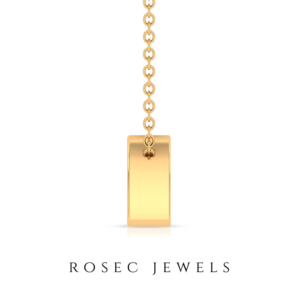 Pear Shape Real Diamond Solitaire Necklace