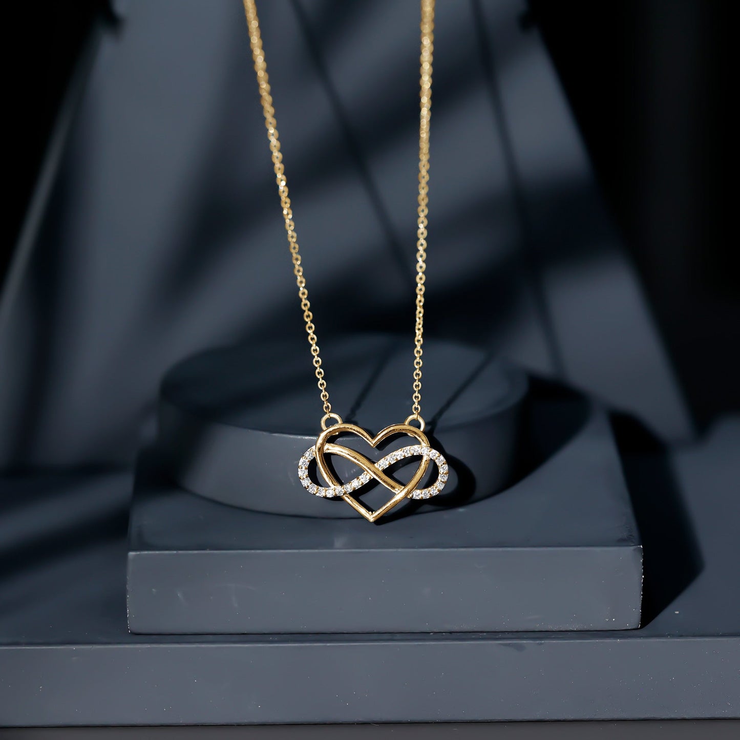 Certified Diamond Infinity Heart Necklace