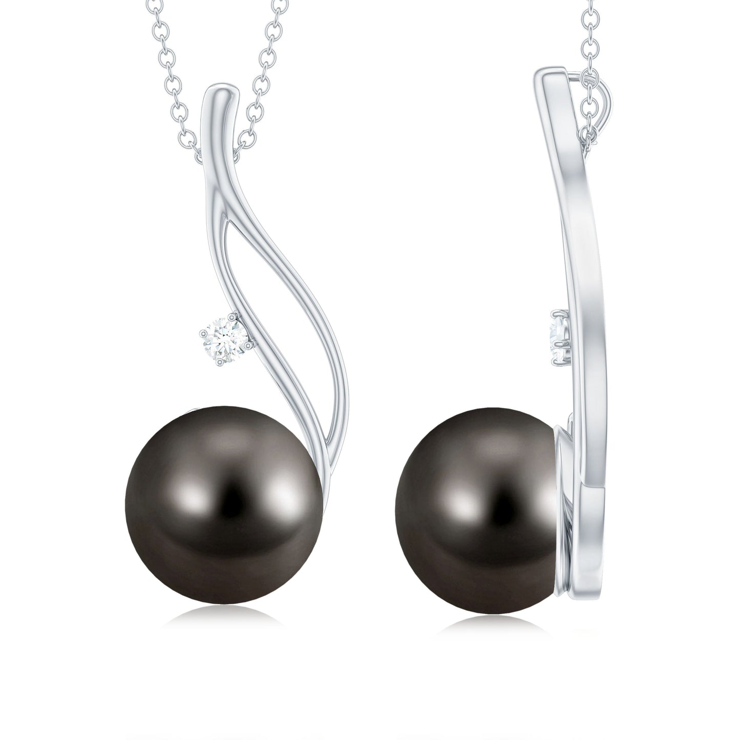 8 Carat Tahitian Pearl Drop Pendant with Hidden Bail