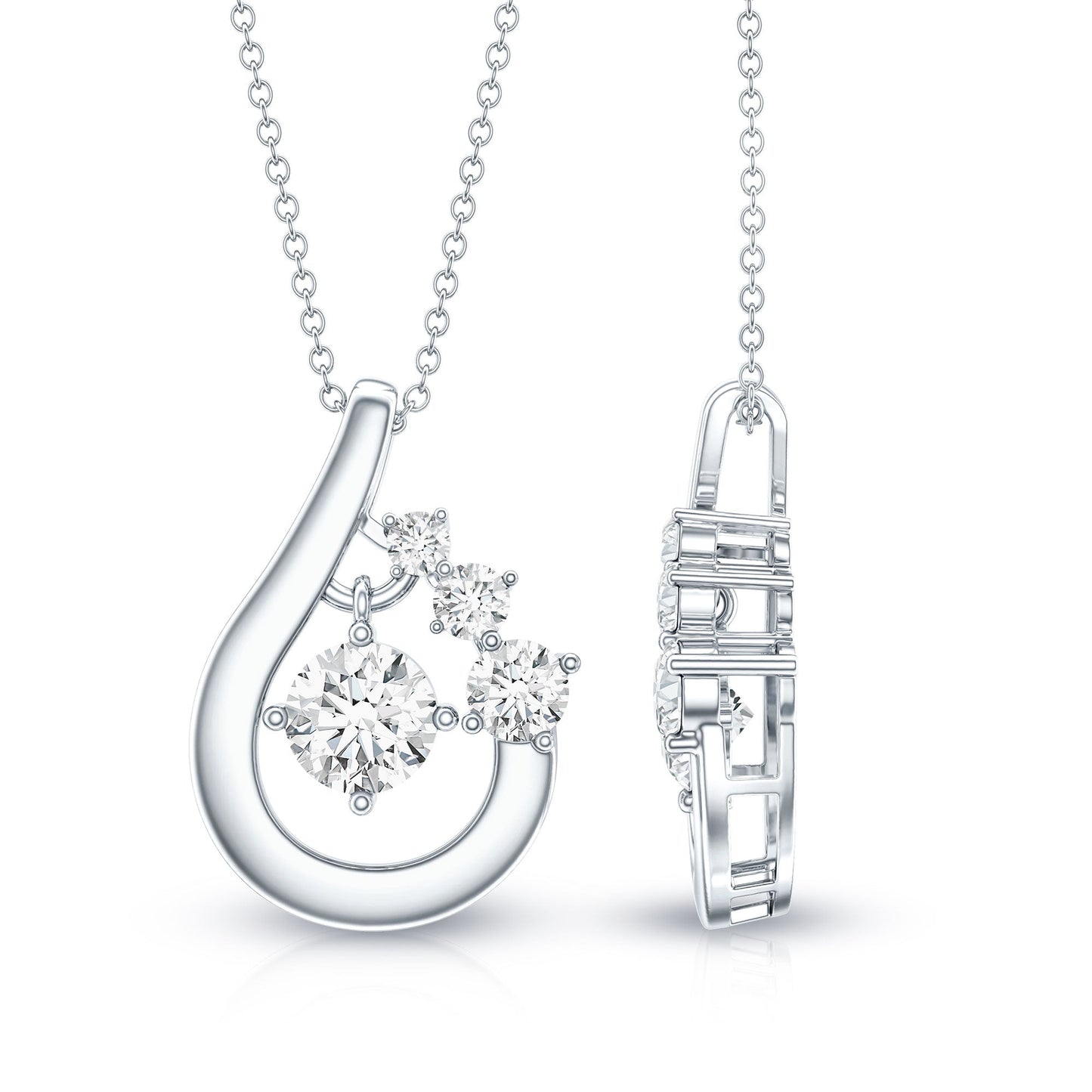 Certified Lab Grown Diamond Minimal Pendant Necklace