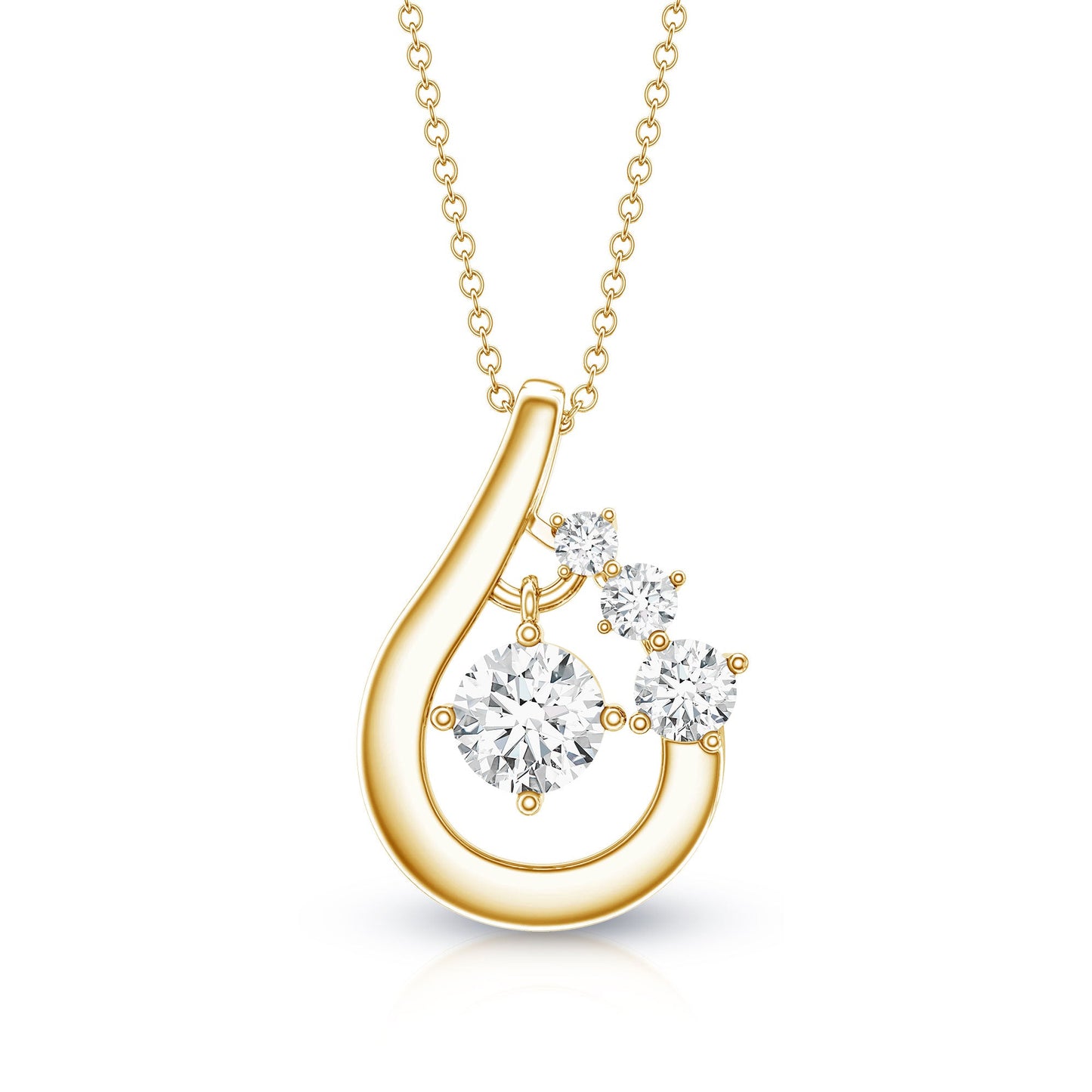 Certified Lab Grown Diamond Minimal Pendant Necklace